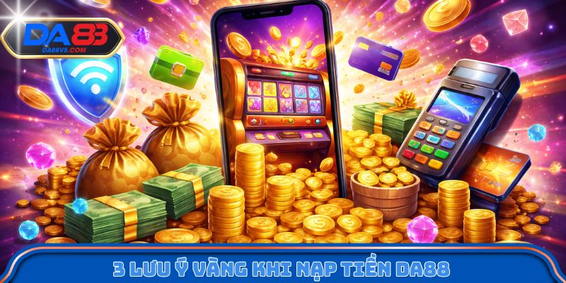  3 Lưu ý vàng khi nạp tiền Da88
